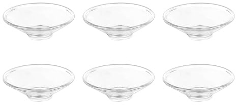 Colcolo 6 Pieces Glass Candle Drip Protectors Catcher Rings Practical Bobeches Tapered Candle Drip Guards for Birthday Home Use, Round