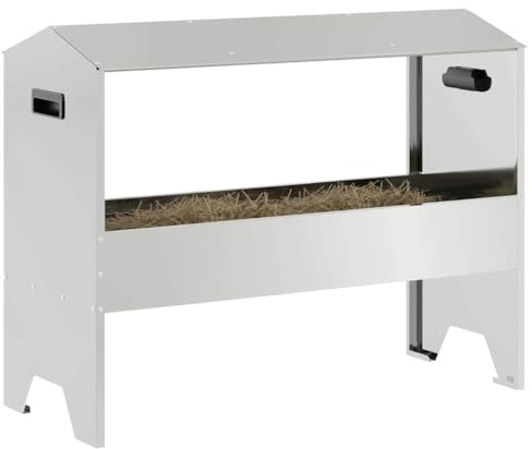 vidaXL Fodertrog för boskap Silver 79 x 35 x 62 cm 15 kg