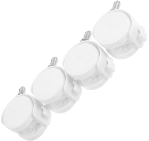 4 pezzi di ruote girevoli in plastica con freno bloccaggio a 360 gradi for sedie da gioco, computer, rotelle ricambio Per Pavimenti Duri(6.00X4.50X3.00CM)