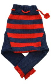 100% Merinowolle Baby Wollwindelhose Überhosen Hose gestrickt gestreift Schafswolle Dark blue+Red L
