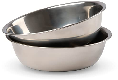 Bonza Two Piece Stainless Steel Dog Bowls for Pet Feeding Station. Perfect for Small Dogs and Cats.