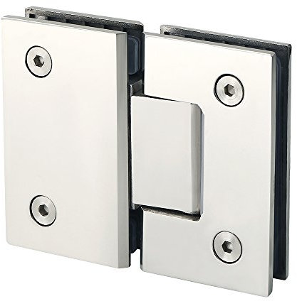 Alise Bisagras de puerta de ducha de vidrio, bisagras de puerta de ducha de 180 grados para puertas de cristal, bisagras de gabinete de acero inoxidable resistente de pared a vidrio, piezas de