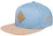 Blackskies® Port St. Lucie Snapback Cap | Damen Herren Baseball Mütze Kappe Kunst-Wildleder Schirm - Hellblau-Beige