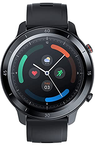 Ticwatch GTX Montre Connectée Fitness pour l'homme et la Femme, Autonomie de 10 Jours, Waterproof IP68, paré pour la Natation, Suivi du Sommeil, Compatible iPhone et Android Black