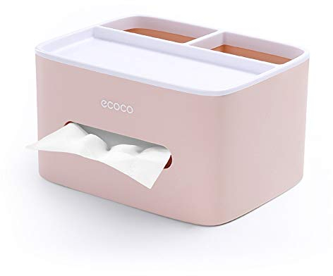 MHTECH Tissue Box, PVC Tissue Box, Multifunction Box, Pen Holder, Remote Control Holder, Tissue Holder, Storage Box, Cosmetic Tissue Box (pink) (pink)