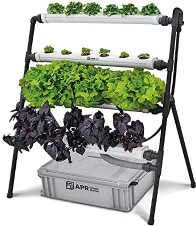 PLANTAWA Sistema de Cultivo Hidropónico Rocket 24, Huerto de Exterior Sistema de Plantas Hidropónicas para Hortalizas, Jardín Vertical para Pared o Terraza, Macetas con Sistema Autorriego