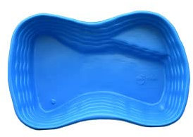 Giardini d'Acqua Art 514A Bassin de jardin préformé bleu clair modèle Bolsena Baignoire extérieure en plastique Poissons 600 l 178 x 130 x 45 étang artificiel Pond plantes marais Koi tortues nénuphar