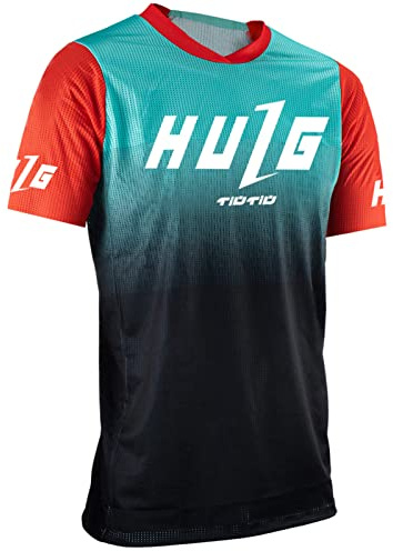 MTB-tröja herr, kortärmad, downhill-tröja, herrcykelkläder, cykelsport/motocross-kläder, mountainbikeskjorta, mjuk textur, fukttransport, MTB BMX