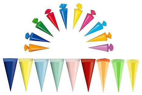 22 Deko Schultüten / 12cm lang