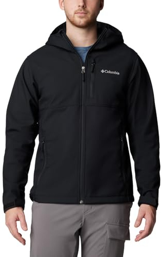 Columbia Ascender II - Chaqueta Impermeable Softshell con Capucha para Hombre, Color Negro, Talla L