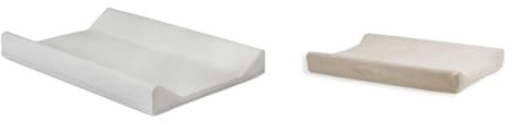 Jollein Matelas à Langer - Blanc & Housse de Matelas à Langer en Tissu Éponge, 50 cm Longueur x 70 cm Largeur, Nougat 550-503-00093