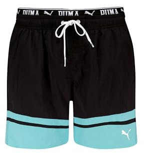 PUMA Colour Block, Pantalones Cortos de los Hombres, Black,