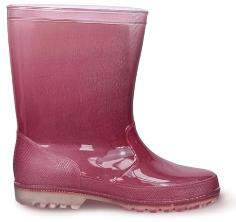 A2Z 4 Kids Jungen Regen Stiefel Rutschfest Wasserdicht Gummi PVC Kind Wellies Snow Schuhe - Wellies Rose Pink 13 UK CH