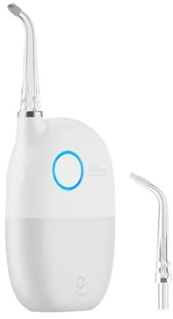 Oclean Munddusche AirPump 10, Kabellos Elektrischer Zahnreiniger für unterwegs, Zahnzwischenraumreiniger mit 3 Modi, Tragbarer Wasser flosser für kieferorthopädische Geräte, 40 Tage Akkulaufzeit, Grau