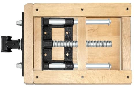Holzschraubstock 7''/180mm Schraubstock Holzbearbeitung Tischschraubstock, Heavy Duty Tischklemme, Holzspanner Tischbank Spannzange für Holzarbeiten wie Hobeln, Sägen