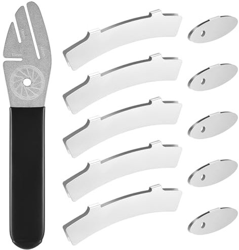 wugongshan 11 Pcs Disc Brake Alignment Tool: 1 Bike Rotor Truing Fork Wrench & 10 Rotor Alignment Spacers, Bicycle Disc Brake Gap Regulator, MTB Disc Brake Pads, for Mountain Road Bike