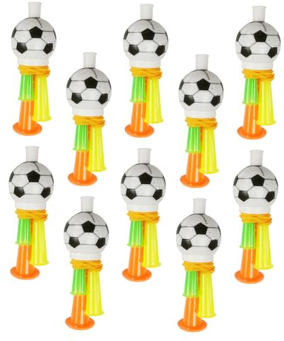 WEKAMOS Trompetas De Aire y Bocinas Para Animar Aficionados Infantiles, Tamaño Pequeño, Colores Brillantes, Accesorio Para Eventos Deportivos y Fiestas, Juego De 10 Piezas