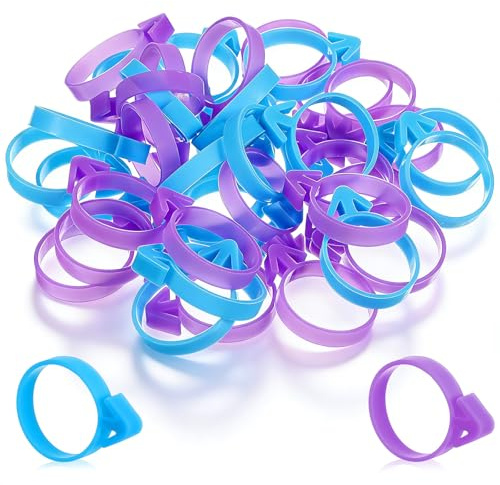 40 fascette per sac à poche in silicone, riutilizzabili, per sac à poche, per cupcake, biscotti, pasticceria, 20 blu + 20 viola