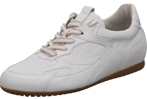 Gabor Zapatillas de mujer de piel lisa en color blanco con aspecto retro con plantilla intercambiable. Blanco, Blanco, 40.5 EU Weit