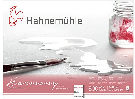 Hahnemuhle Harmony Watercolor Block Cold Pressed 9x12 Inches 12 sheets