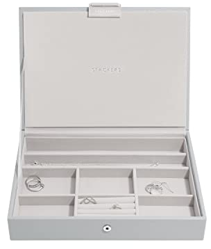 Stackers Pebble Grey Classic Medium Jewellery Box Lid