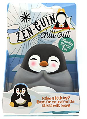 Boxergåvor Zen-guin stressleksaker unika stressbollar för vuxna och tonåringar – kontorsskrivbordsleksak – hjälper till med ångestlindring roliga söta pingvingåvor och hemliga jultomten presenter till