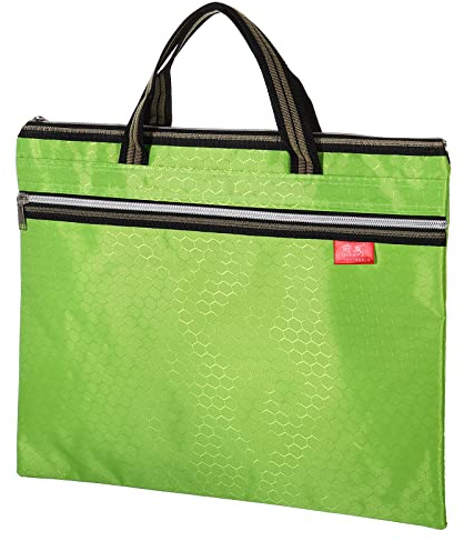 PATIKIL Imperméable Fermeture à Glissière Fichier Sac, dossiers Livres Outils Stockage Zip Pochette pour Bureau Voyage, Vert