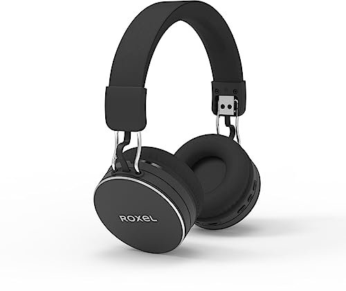 Roxel H600-BT Wireless Headphones with Microphone – BT Headphone On Ear, Stereo Sound, Hands Free Calls, Foldable Lightweight Design, 18h Battery Life, 10m Wireless Distance