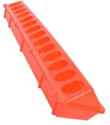 GAROZATION Taubenfuttertrog Langer Futternapf Kunststoff Rot Mit Mehrfachöffnungen Für Vogelkäfige Wellensittiche Kanarienvögel Nymphensittiche