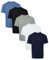 Threadbare 'Coretta' Mens Short Sleeve Crew Neck Cotton Multipack T-Shirts, Multi, L, Pack of 5