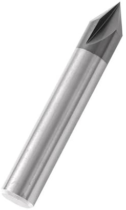 Fresa de chaflán de ranura recta de 3-12 mm, fresa CNC de extremo de carburo, recubierta de 60, 90 y 120 grados, con 3 flautas.(D12xR60x75L)