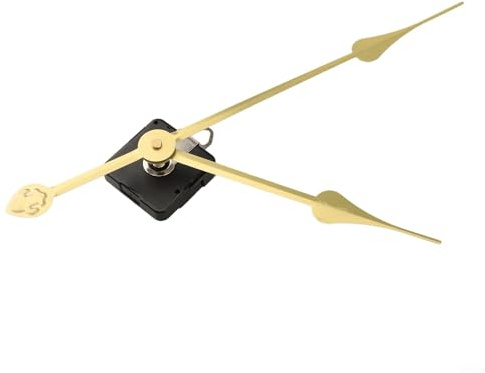 Meccanismo lungo silenzioso al quarzo per 50 orologi da parete da 60 cm, con lancette delle ore e dei minuti (oro 2)