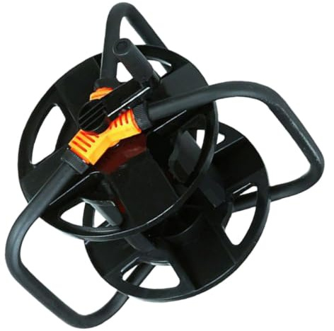 Alasum Enrouleur De Tuyau D'Arrosage 1/2 Pouce Avec Poignée Inoxydable Support Compact Pour Rangement Jusqu'À 20 Mètres Idéal Pour Lavage Voiture Et Jardin