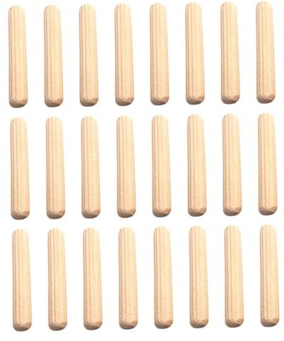 HOMSFOU 500pcs Unfinished Wood Dowels Hardwood Sticks for Crafts DIY Furniture Assembly Model Construction Easy to Paint Precise Nail Holding for Woodworking Projects