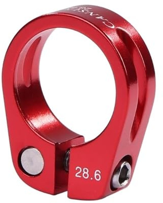 Halsband Sadelstolpe Legering Vägcykel Sadelklämma 28,6 mm/30 (28,6 mm Red)