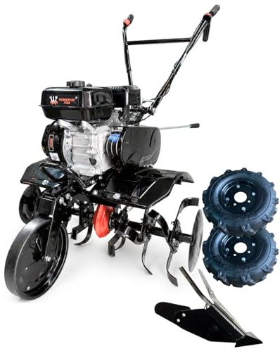 Powertec Pro Motoazada de Gasolina PG800-A, Hierro Forjado, 77x44x87 cm, 4 Tiempos, 93 kg