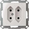 Schneider Electric Elso ELG275914 Doppel-Steckdose Europa 16A Joy, Schutzkontaktesteckose, Schraubklemme,Reinweiß, Made in Germany