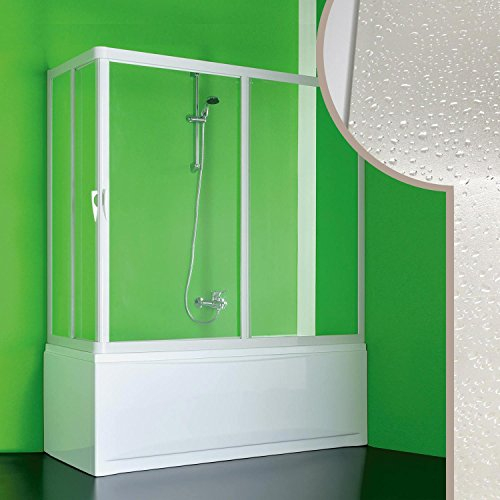Forte BS372000001 Skipper Eckbadewanne PVC/Acryl, wendbar, 70 x 170 x 150 cm, weiß