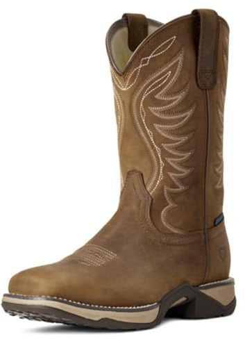 Ariat (DISC Womens Anthem Waterproof Dark Roast Square Toe Western Boot, Braun, Used-Optik, 39 EU