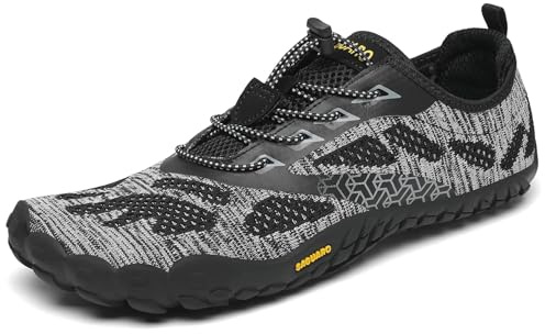 SAGUARO Unisex barfotaskor, mjuka lätta halkfria träningsskor, löparskor, andas, bärbara, utomhus och inomhus, - 034 svart - 39 EU