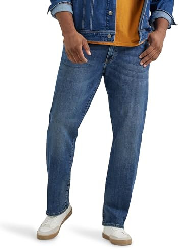 Lee Herren Big & Tall Extreme Motion Relaxed Straight Jeans, Maddox, 44W / 30L