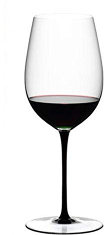 ZKHD Black Tie Crystal Master Hand-Made Austrian Imported Burgundy Wine Glass Bordeaux Wine Glass,860ml / 30oz Bordeaux Cup