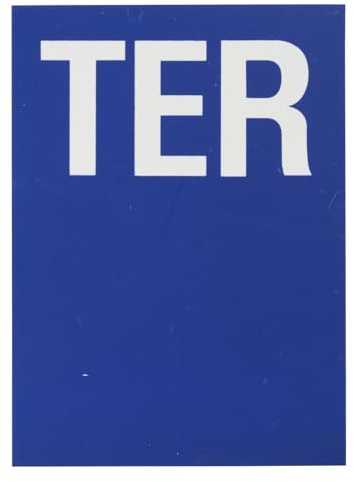 THIRARD - Plaque de Signalisation - Marquage Blanc sur Fond Bleu - Panneau PVC Adhésif - Intérieur et Extérieur - Résistant et Durable - 65 x 90 mm - Bleu