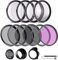 NEEWER 62 mm ND/CPL/UV/FLD/Nahaufnahmefilter und Objektivzubehör-Set mit ND2 ND4 ND8, Nahlinsenfilter (+1/+2/+4/+10), Tulpen-Sonnenblende, faltbare Gummi-Gegenlichtblende, Objektivdeckel, Filtertasche