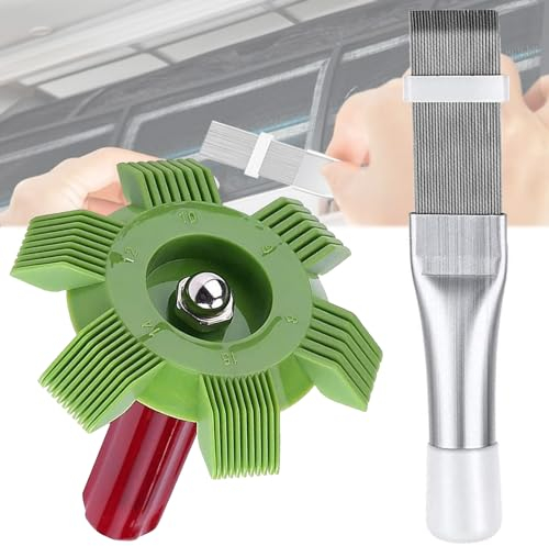 2 Pieza Peine para Aletas de Radiador AC Limpiar Enfriador, Evaporador, Aletas con Diferentes Espacios