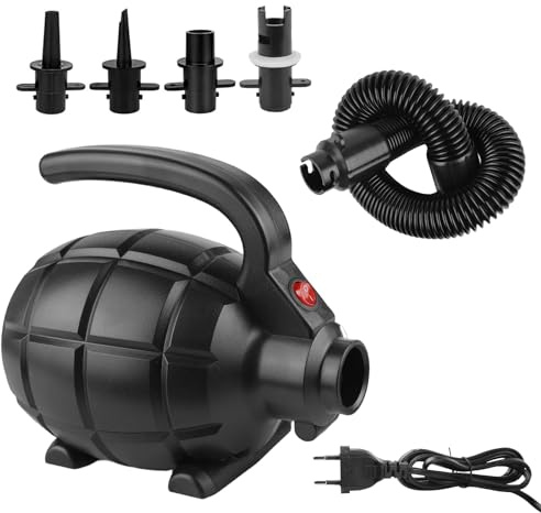 Pompe à Air Électrique, 600W Pompe Électrique, Gonfleur & Dégonfleur, Gonfleur Electrique avec 4 Becs pour Matelas Gonflable, Sofa Gonflable, Piscine Gonflable, Portative Pompe à Air Puissante