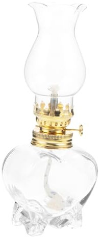 HOMOCONO Vintage Petroleumlampe Aus Glas Für Innenbereich Öl Licht Dekorative Laterne Für Tisch Kamin Schreibtisch Mit Hitzebeständigem Glas Und Klarem Design