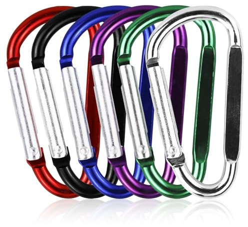 Carabiner Clip Small, D Ring Clip Hook Karabiner, mini Carabiner Keyring for Outdoor, Fishing, Hiking, Traveling