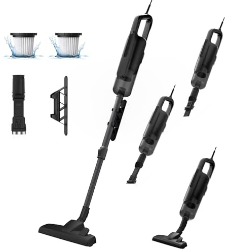 VersLife C8PRO Aspirapolvere con Filo, Scopa Elettrica 30KPa 600W con Bocchetta Senza Spazzola, Aspirapolvere Potente con Cavo da 5M, Filtro HEPA, Tubo Telescopico, per Pavimenti, Tappeti e Tende