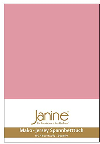 Janine Spannbetttuch 5007 Mako Jersey 140/200 bis 160/200 cm Altrose Fb. 21